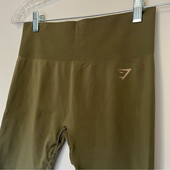 Gymshark Seamless Leggings Size Small Green Like New - Picture 3 of 7
